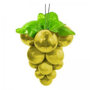 Enfeite Natal Cacho de Uva Dourado C/17 Bolas Centro Oes