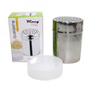 Porta Queijo Ralado Inox 350Ml - Presente Cozinha