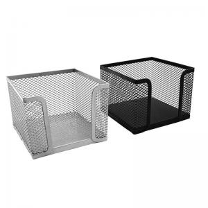 Porta Papel Metal Telado Quadrado 6Cm Cinza/Preto - Centro Oeste