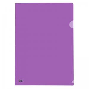 Pasta L A4 Plástico 220X305Mm Lilas com 10 Unidades - Dac