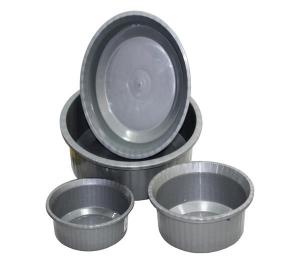 Conjunto Bacia Plástica Canelada com 4 - Arqplast