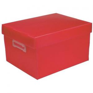Caixa Organizadora Vermelha Fosco 335X180Mm Decoração