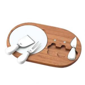 Porta-Queijo Cerâmica com Acessórios Elegante - Encontros Gourmet