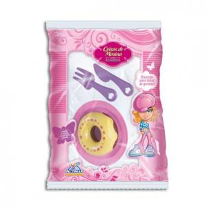 Kit Infantil Cozinha Prato com Bolo e Utensílios - Altimar  - Ddc