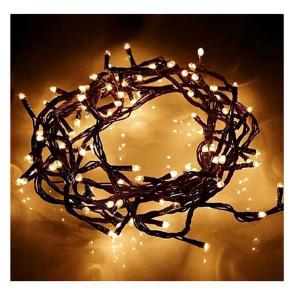 Pisca Natal Led Branco Quente 200 Lampada com Fio Verde 8 Funções 14 Mt - Centro Oeste