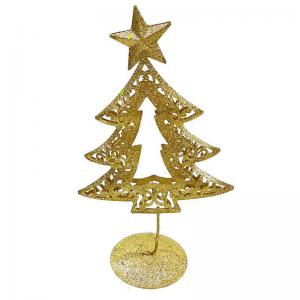 Enfeite Natal de Mesa Arvore Dourado 20Cm - Centro Oeste