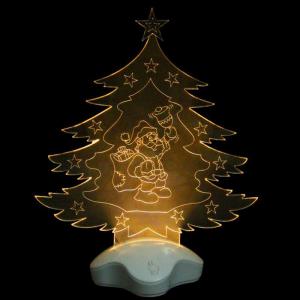 Enfeite Natal Luminaria Acrilica Arvore de Natal C/Luz Amarela 24Cm (1134) - Centro Oeste