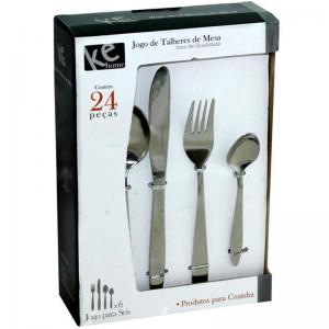 Conj.talheres Inox Cx.c/24 Pcs Kehome - Mcd