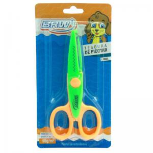 Tesoura Escolar Picotar Zig Zag Colorido 1 Unidade - Rbw