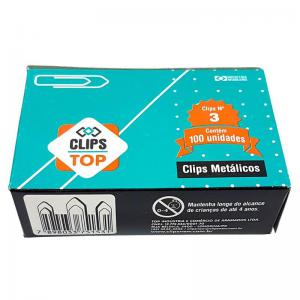 Clips Aço Galvanizado Número 3 com 100 Unidades - Clips Top