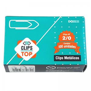 Clips Aço Galvanizado Número 2/0 com 100 Clips - Clips Top