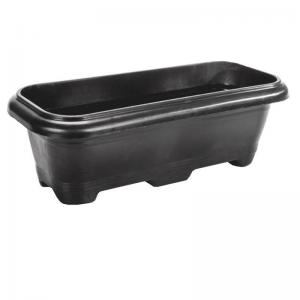 Floreira Plástica Preta 3L Decorativa Ercaplast