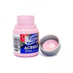 Tinta Tecido Acrilex Rosa Inglesa 37Ml Artesanato