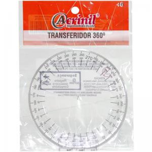 Transferidor Cristal 360 Graus - Acrinil