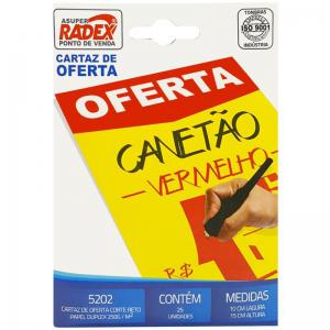Cartaz em Papel de Oferta 10X15Cm Duplex Amarelo com 25 Folhas - Radex