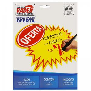 Cartaz em Papel de Oferta Splash 20X30Cm Duplex Amarelo - Radex
