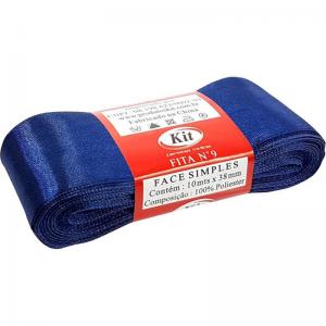 Fita de Cetim 38Mmx10Mt Azul Marinho - Kit