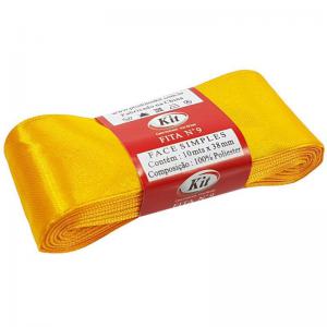 Fita de Cetim 38Mmx10Mt Amarelo Ouro - Kit