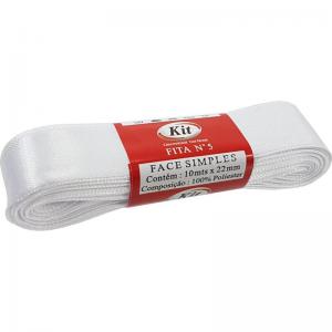 Fita de Cetim 22Mmx10Mt Branco - Kit