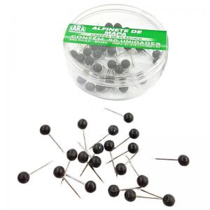 Alfinete para Mapa Preto Caixa com 50 Unidades - Iara