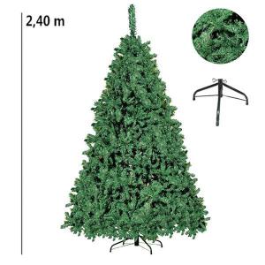 Arvore Natal 240Cm Pinheiro Verde Luxo 1800 Galhos com Pé de Ferro - C.o