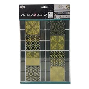 Pastilha Adesiva Decorado Stripe Azul 25X31Cm - Brascontin