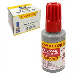 Tinta P/Pincel Quadro Branco Vermelho 20Ml com 12 Unidades - Compactor