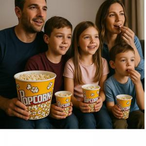 Conjunto Pipoca Família Popcorn 8000Ml + 4X1000Ml