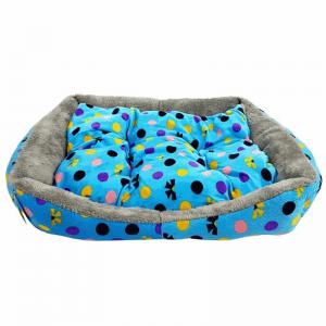 Cama Pet Cachorro e Gato 55X46Cm Azul Estampada Media - Jcm
