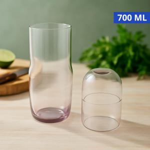 Moringa Vidro com Copo Verde 700Ml 22Cm - Wincy