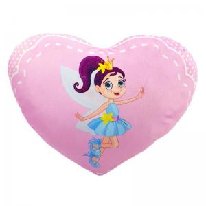 Almofada Pelucia Coracao Princesa 40X28Cm - Jls Toys - Ddc