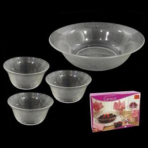 Conjunto Tigelas P/Sobremesa Vidro Caracol Caixa com 7 Unidades Wheaton