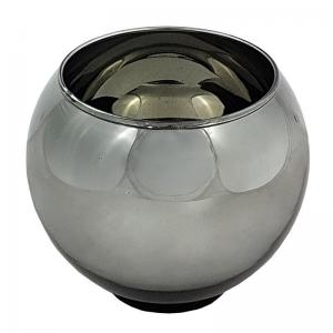Vaso Vidro Aquario Tailandia Onix Espelhado 13X13,5Cm - Cristais Parisense
