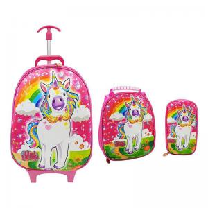 Mochila com Rodinha Unilovers E.v.a com Lancheira e Estojo 50X30X16Cm - Vozz