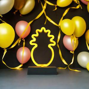 Luminária Neon Led Abacaxi Laranja Decoração Festiva