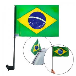 Bandeira do Brasil Plastico para Carro 22X30Cm