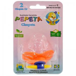 Chupeta Pepeta Ortodontica Verão Laranja Número 2 - Mcd