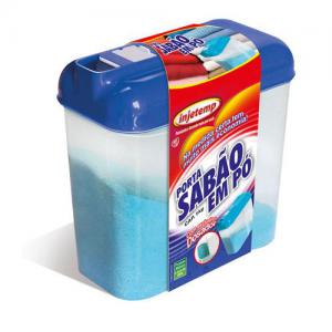 Porta Sabao em Pó Plástico Capacidade para 1,5 Kg - Injetemp