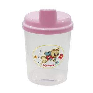 Copo de Plástico com Tampa e Bico Baby Rosa 240Ml - Injetemp