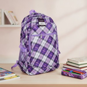 Mochila Escolar Juvenil Xadrez M3205 – Estilo, Conforto e Organização