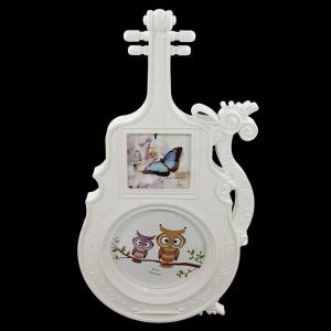 Porta Retrato Plástico Vertical Reto Violino Branco para 2 Fotos - Centro Oeste