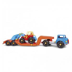 Carreta com Trator Carregadeira Didático - Poliplac - Ddc