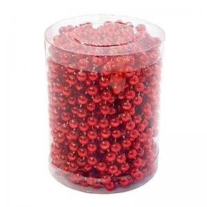 Enfeite Natal Corrente Bolinha Vermelho 8Mmx10Mt - Centro Oeste