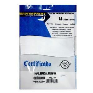 Papel Couche A4 160G Semi Brilho Branco com 50 Folhas