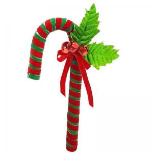 Enfeite Natal Bengala Decorada com Sino Vermelho e Verde - Grillo