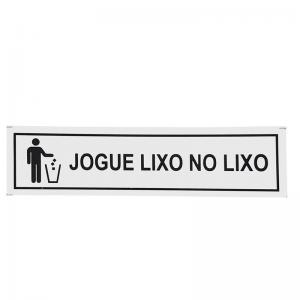 Placa Aviso Jogue Lixo no Lixo - Tamoio