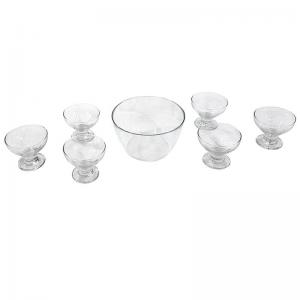 Conjunto para Sobremesa Vidro Liso Paradise 7 Peças- Ruvolo
