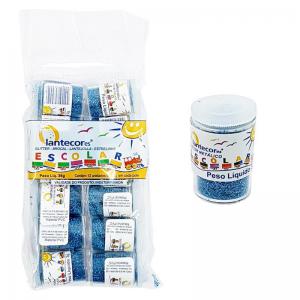 Glitter Metalico Azul Claro com 12 Unidades 3G - Lantecores - Osl