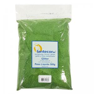 Glitter Metalico Verde Folha Pacote com 500 Gramas - Lantecores - Osl