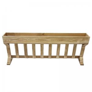 Jardineira Martin Madeira Colonial Pequena 42X1,10X20Cm - Branca Cestas